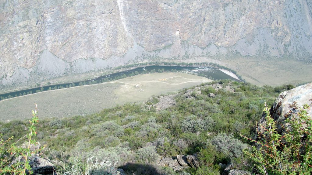 Река Чулышман с вершины перевала Кату-Ярык