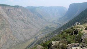 Долина реки Чулышман, вид с перевала Кату-Ярык