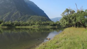 Река Чулышман в низовьях уже спокойная