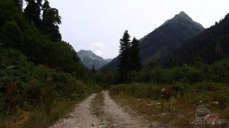 Дорога по ущелью Дамхурц