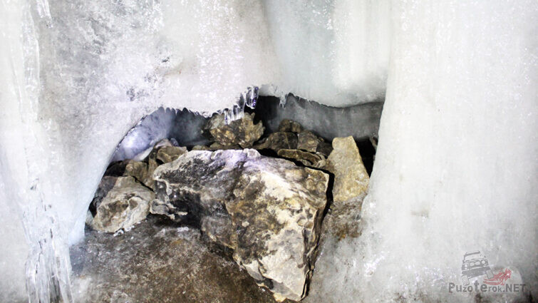 Фрагмент ледника в Аскинской пещере