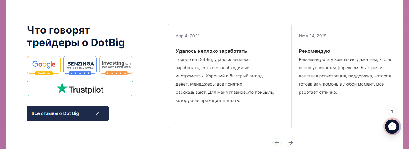 DotBig отзывы клиентов: высокое качество сервиса и поддержка